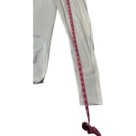 Victoria’s Secret Knockout Tight leggings silver glitter NWOT Size Small - Picture 7 of 9